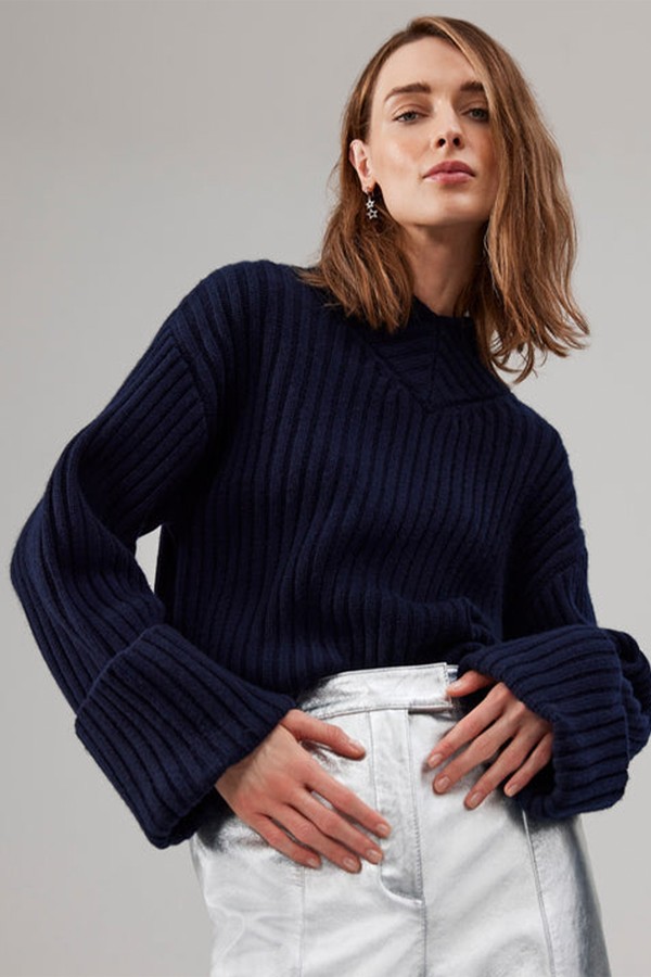 Ribbed Knit Jumper   from Mint Velvet