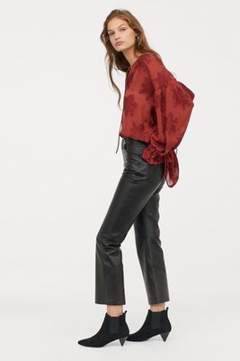 Ankle-Length Leather Trousers