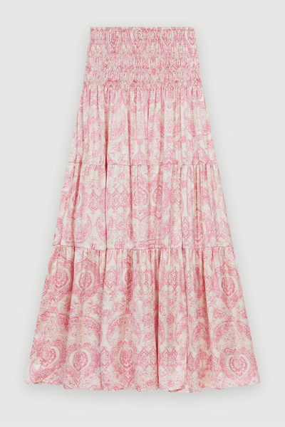 Printed Satin Skirt from Maje