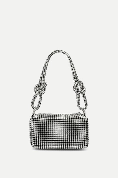 GLISTEN Rhinestone Knot Shoulder Bag