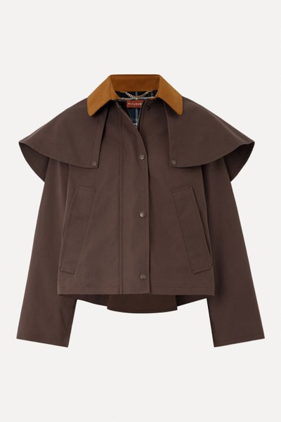 Austen Suede-Trimmed Cotton-Canvas Coat from Altuzarra