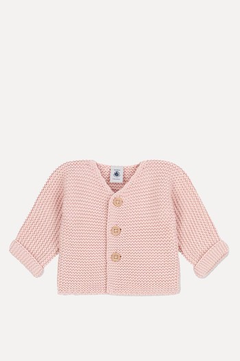 Moss Stitch Cotton Cardigan from Petit Bateau