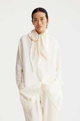Rohe Silk Shirt With Integrated Scarf from Róhe
