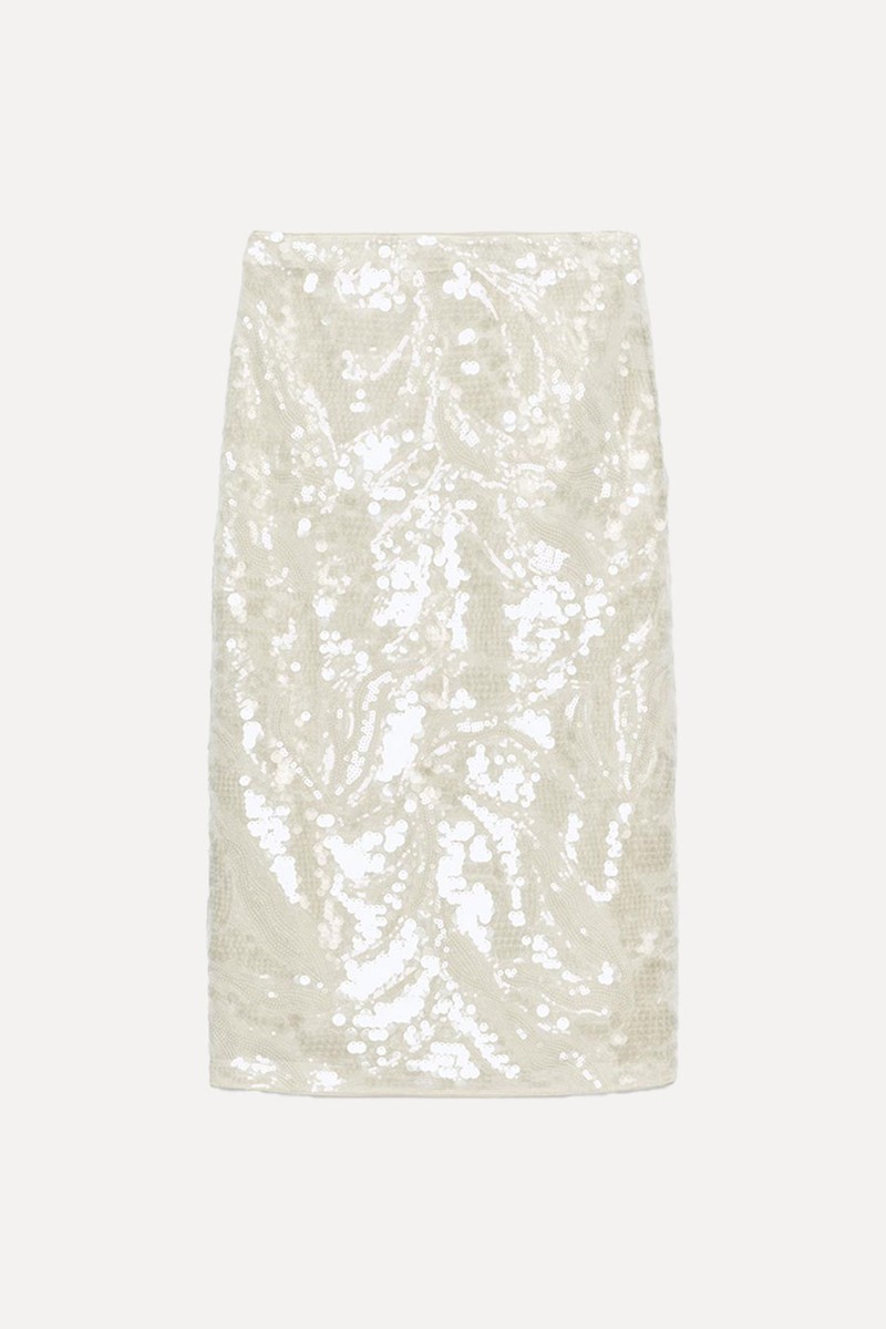 Sequin Midi Skirt from Zara