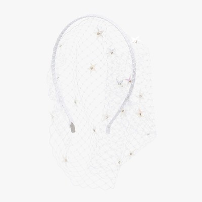 Ivory Showtime Crystal Embellished Veil from Gigi Burris Millinery