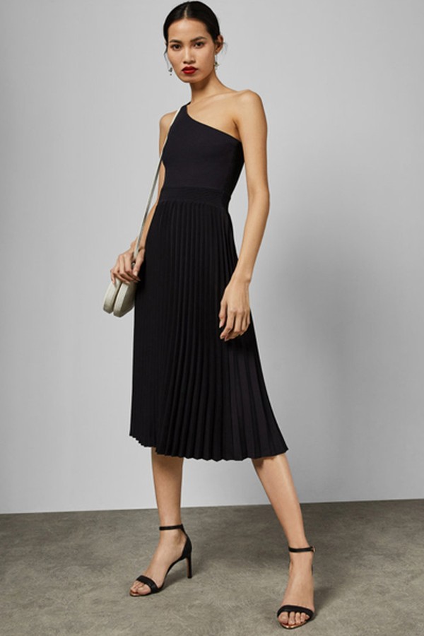Miriom Asymmetric Knitted Midi Dress