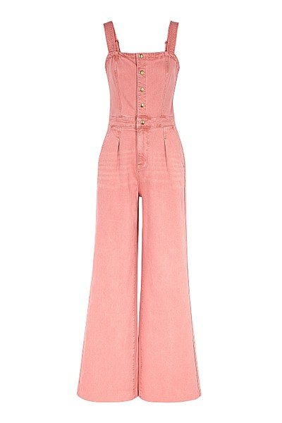 Wide-Leg Stretch-Denim Jumpsuit from Frame London