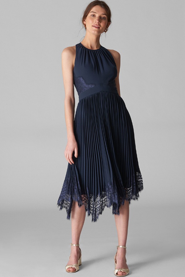Lana Lace Pleat Dress
