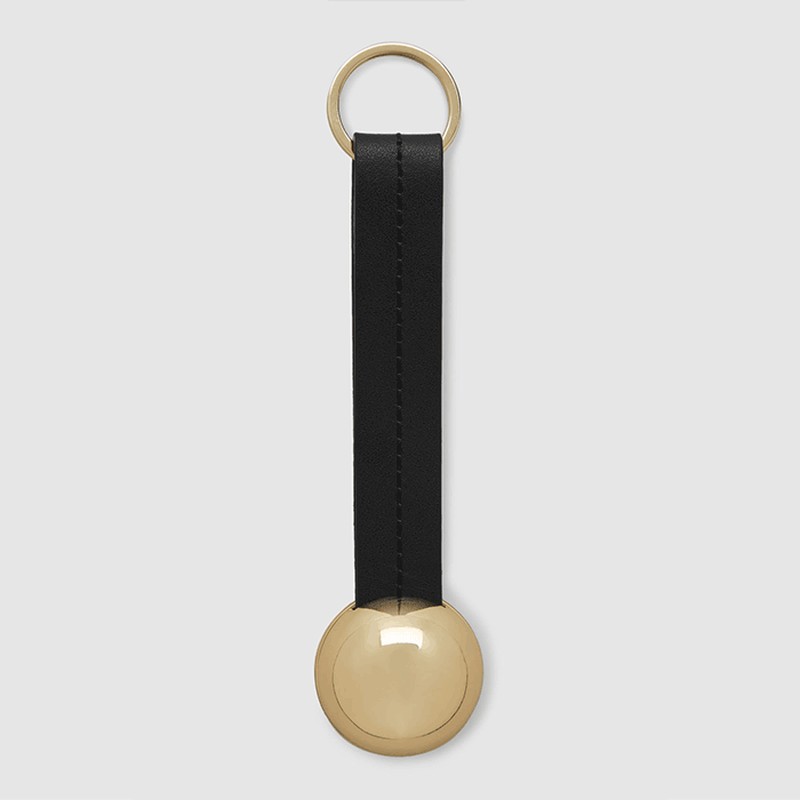 Half-Sphere Leather Keyring from COS