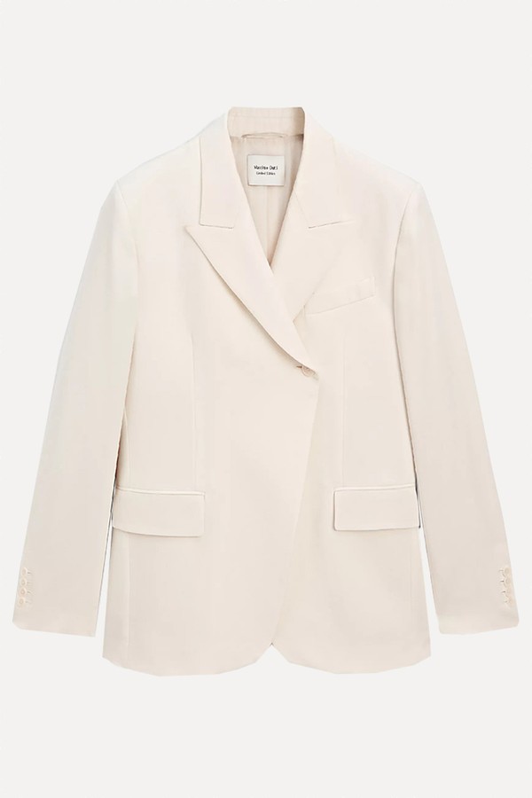 Wool Blend Crossover Blazer from Massimo DUtti
