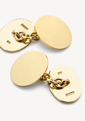 Plain Oval Cufflinks from Aspinal Of London