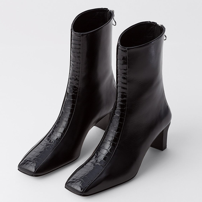 Molly Calf Black Croc Boots, £340 | Aeyde