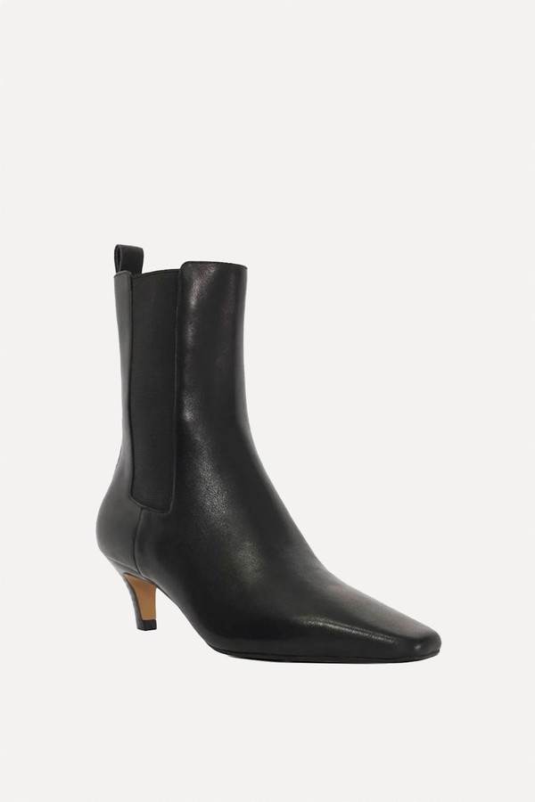 Odele Chiselled Toe Kitten Heel Chelsea Ankle Boots from Dune London