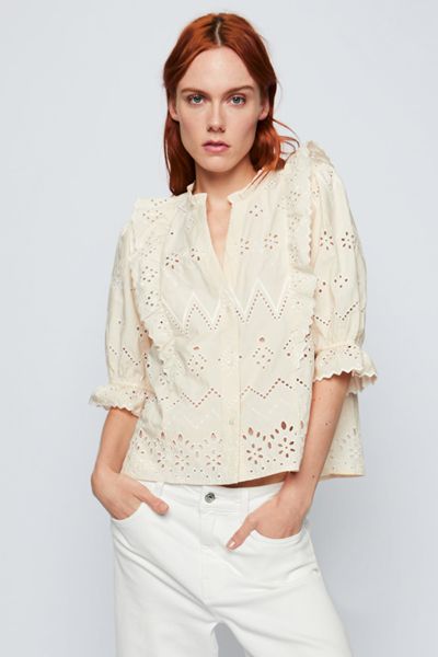 Top With Cutwork Embroidery from Zara