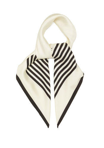 No.1 Striped-Border Silk Scarf from Le Scarf