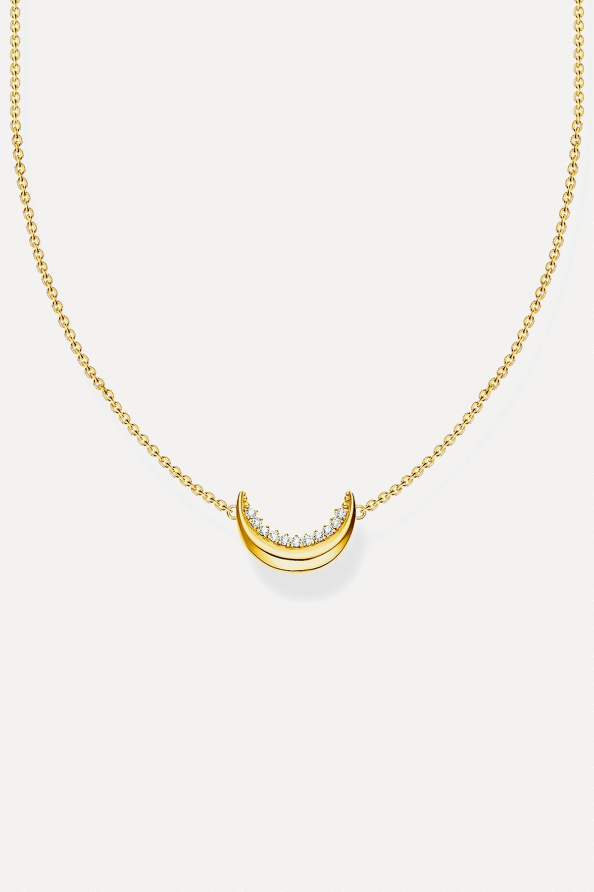 Gold-Plated Necklace With Pendant Moon Romance