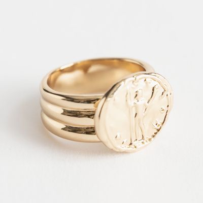 Coin Pendant Signet Ring from & Other Stories