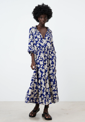 Oversize Floral Print Dress from Zara