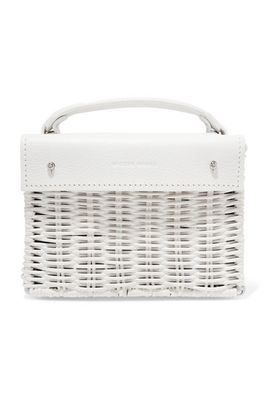 Mini Rattan & Leather Tote from Wicker Wings