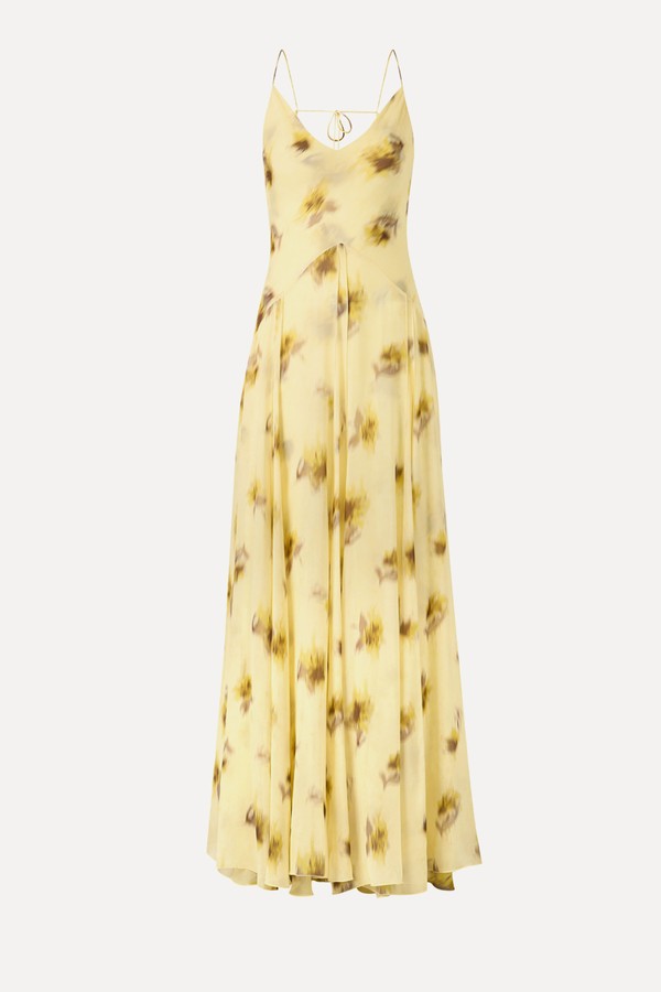 Long Floral-Print Dress