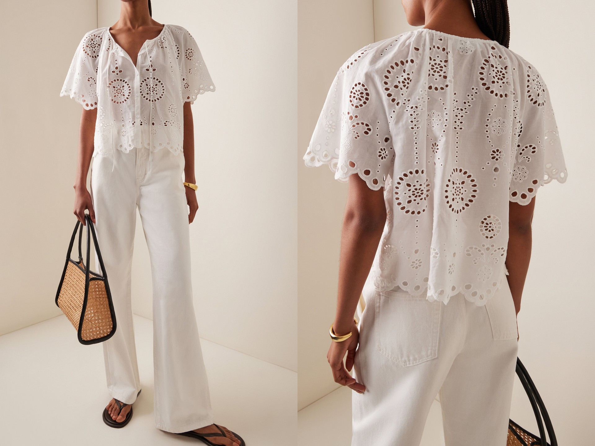 Broderie Anglaise Cotton Blouse from Matteau