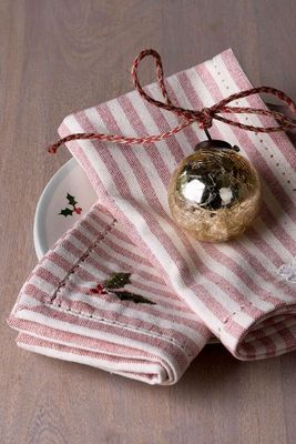 Holly & Christmas Rose Napkins from Susie Watson Designs