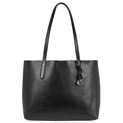 Black Leather Tote from Coach