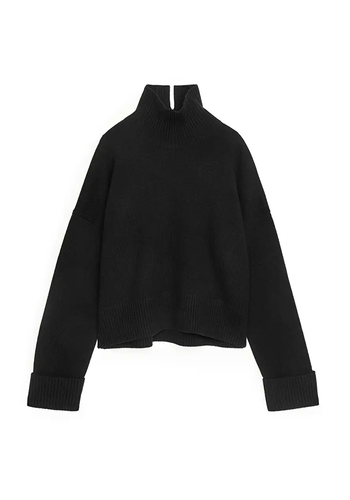 High-Neck Wool Jumper