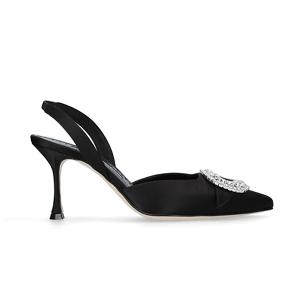 Fiboslac 70 Satin Slingback Courts from Manolo Blahnik