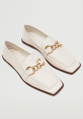 Leather Loafers With Chain from Mango