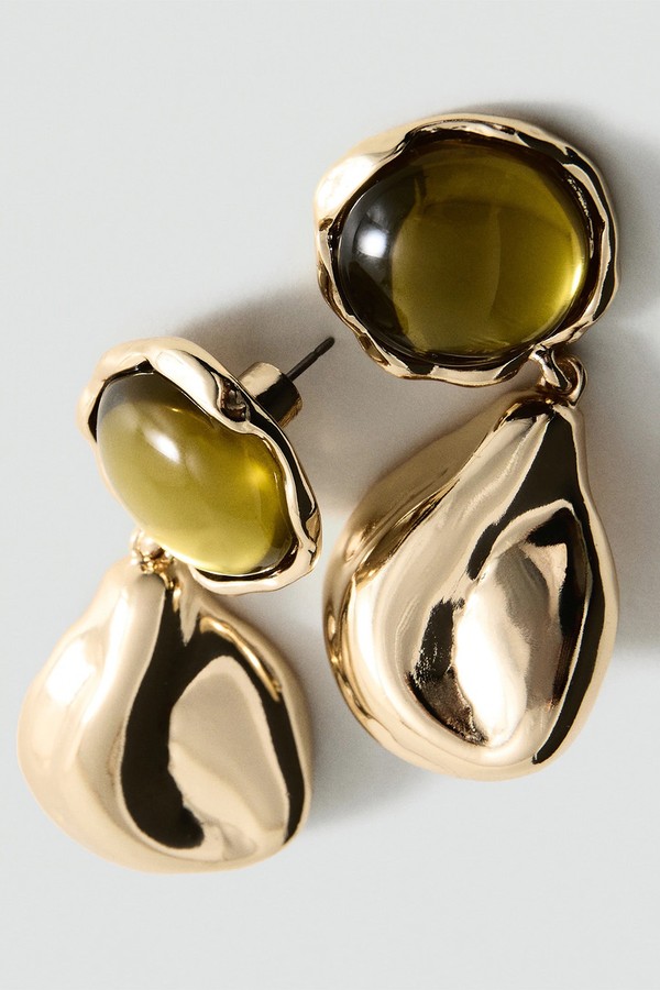 Mixed Resin Earrings from Mango