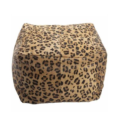 Leopard Print Pouffe from The French Bedroom Company