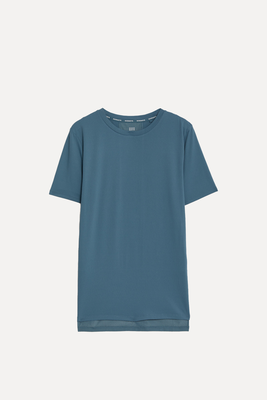 Scoop Neck Mesh Back T-Shirt  from M&S