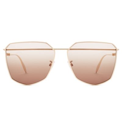 Angular Frame Glasses from Alexander McQueen