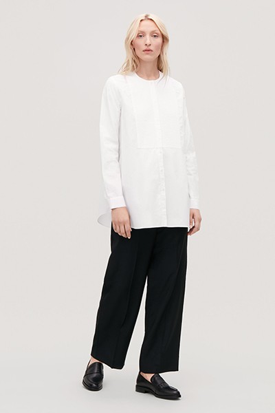 Quilted Front Bib Shirt from COS