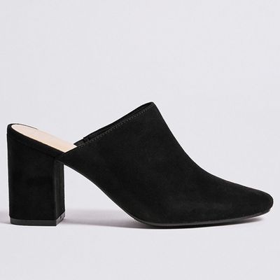 Block Heel Mule Shoes