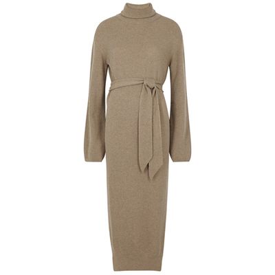 Taupe Wool Blend Dress from Nanushka