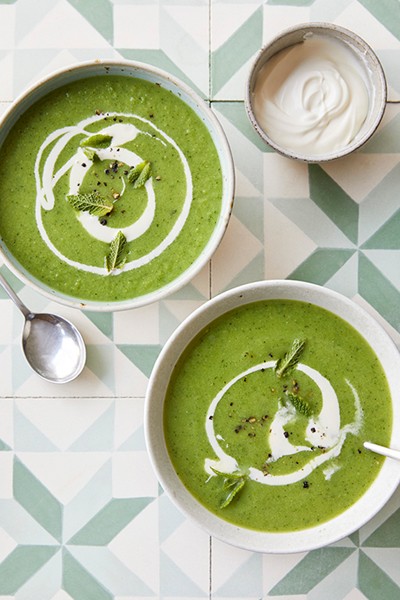 Courgette, Pea & Mint Soup