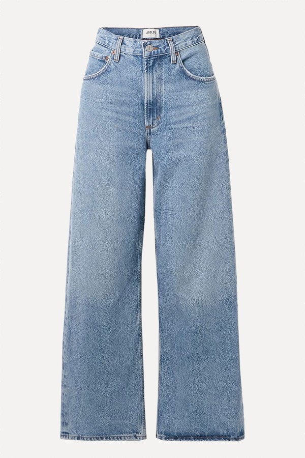 Low Curve Mid-Rise Wide-Leg Jeans from Agolde