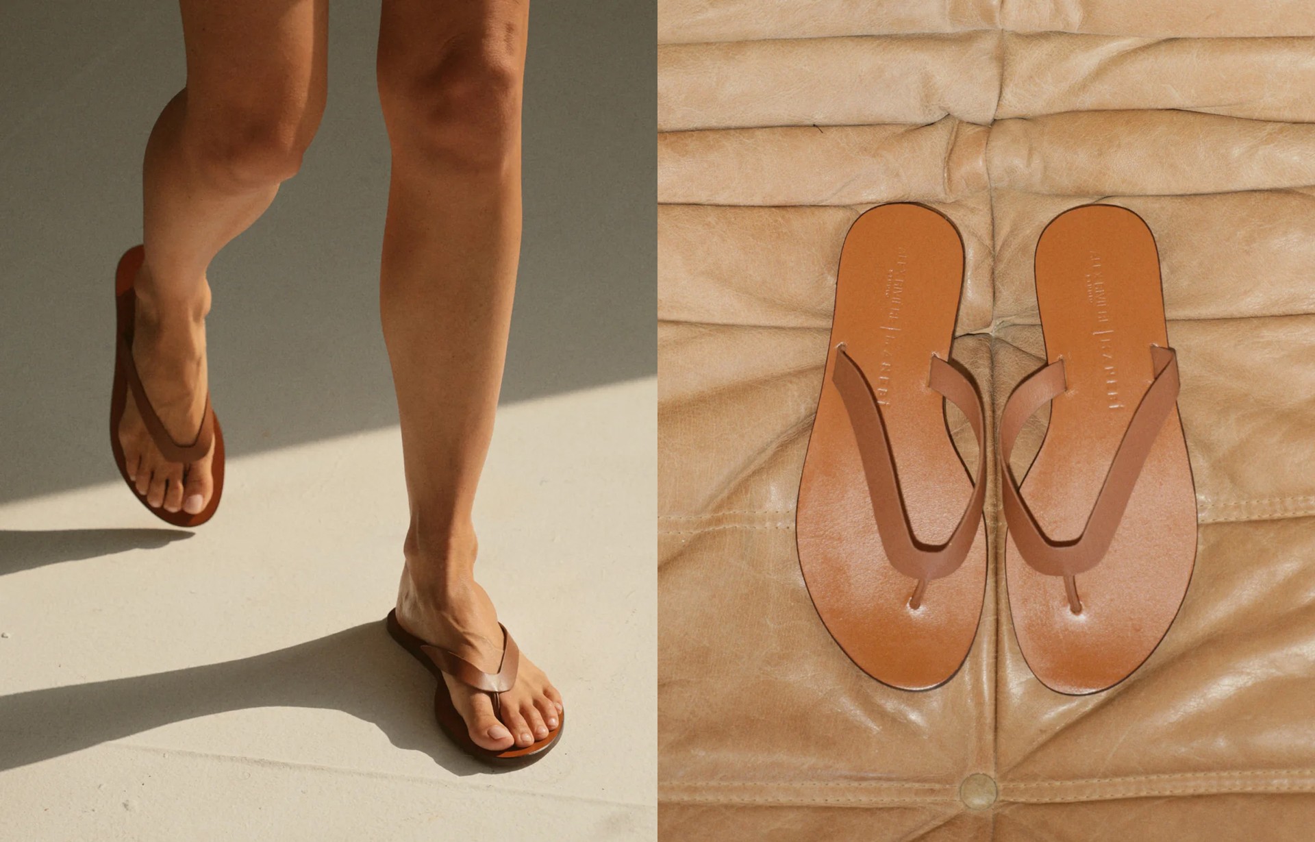 Juls Leather Thong Sandals from Alex Rivière Studio X Manebí