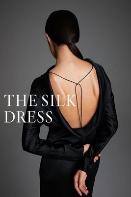 Silk Button Detail Dress 