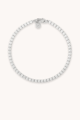 Bold Tennis Chain Bracelet In Silver from Astrid & Miyu