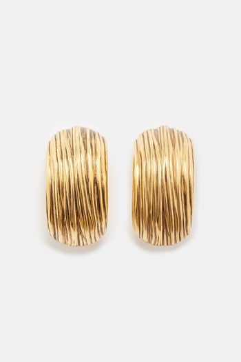 Striated Dome Clip Earrings from Saint Laurent