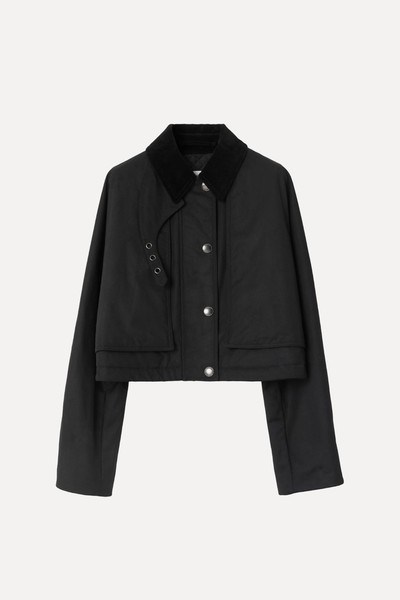 Corduroy-Collar Cropped Jacket from Burberry