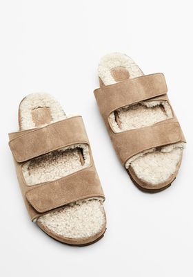 Flat Wide Strapped Lined Sandals  from Massimo Dutti