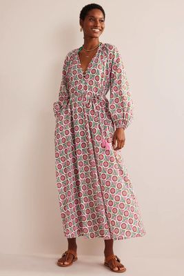 Notch-Neck Cotton Maxi Dress from Boden