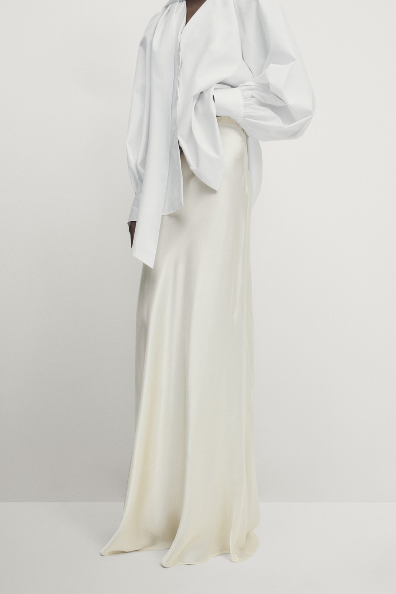 Long Satin Bias-Cut Skirt, £89.95 (was £149) | Massimo Dutti