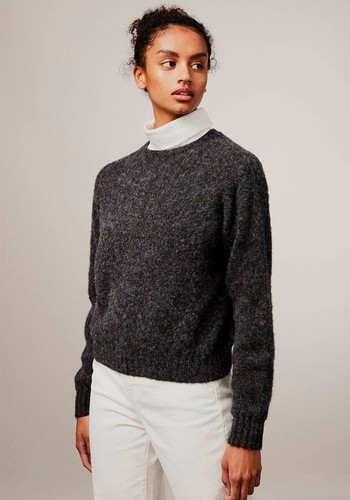 Leslie Brushed Wool Sweater Smoulder