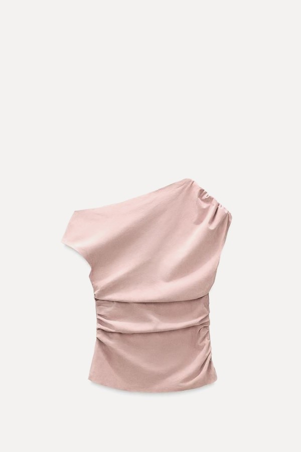 Limited Edition Draped Suede Leather Top