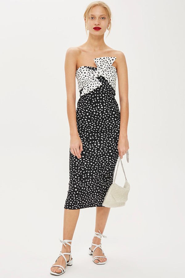 Monochrome Midi Dress